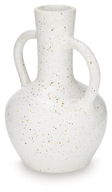 Dallinworth White/Black Vase from Ashley Furniture - Luna Furniture