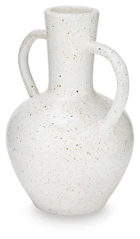 Dallinworth White/Black Vase from Ashley Furniture - Luna Furniture