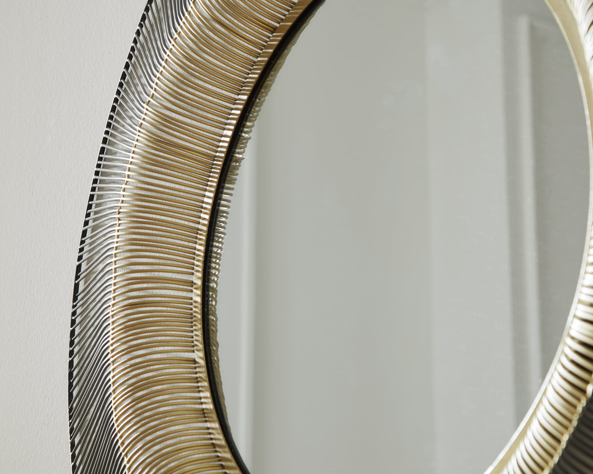 Dallmen Black/Gold Finish Accent Mirror from Ashley - Luna Furniture