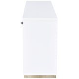 Dalton White and Distressed Pine 2-Door Storage Credenza from Coaster - Luna Furniture