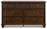 Danabrin California King Panel Storage Bed with Dresser and Chest in Brown from Ashley - Luna Furniture