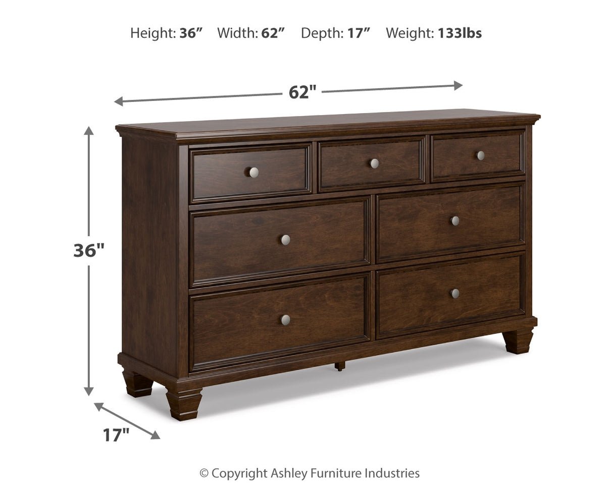 Danabrin California King Panel Storage Bed with Dresser and Chest in Brown from Ashley - Luna Furniture