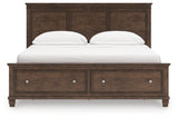 Danabrin California King Panel Storage Bed with Dresser and Chest in Brown from Ashley - Luna Furniture