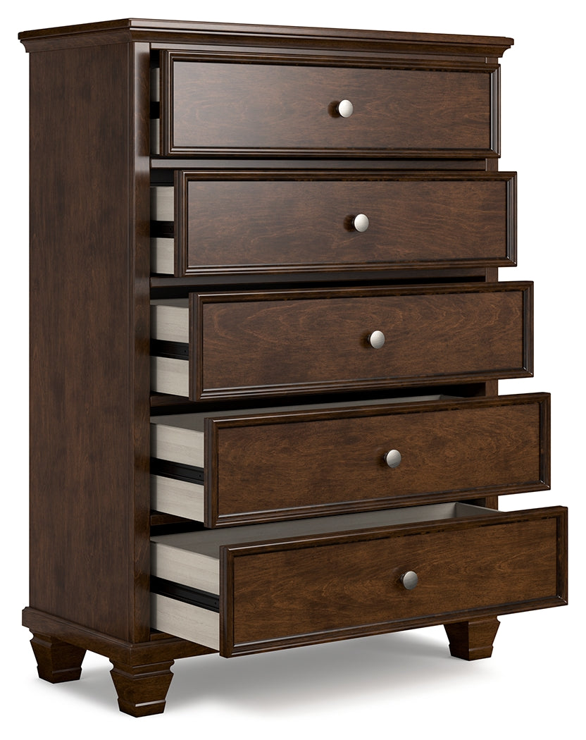 Danabrin California King Panel Storage Bed with Dresser and Chest in Brown from Ashley - Luna Furniture