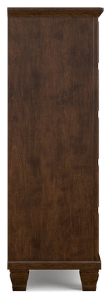 Danabrin California King Panel Storage Bed with Dresser and Chest in Brown from Ashley - Luna Furniture