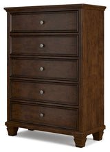Danabrin California King Panel Storage Bed with Dresser and Chest in Brown from Ashley - Luna Furniture