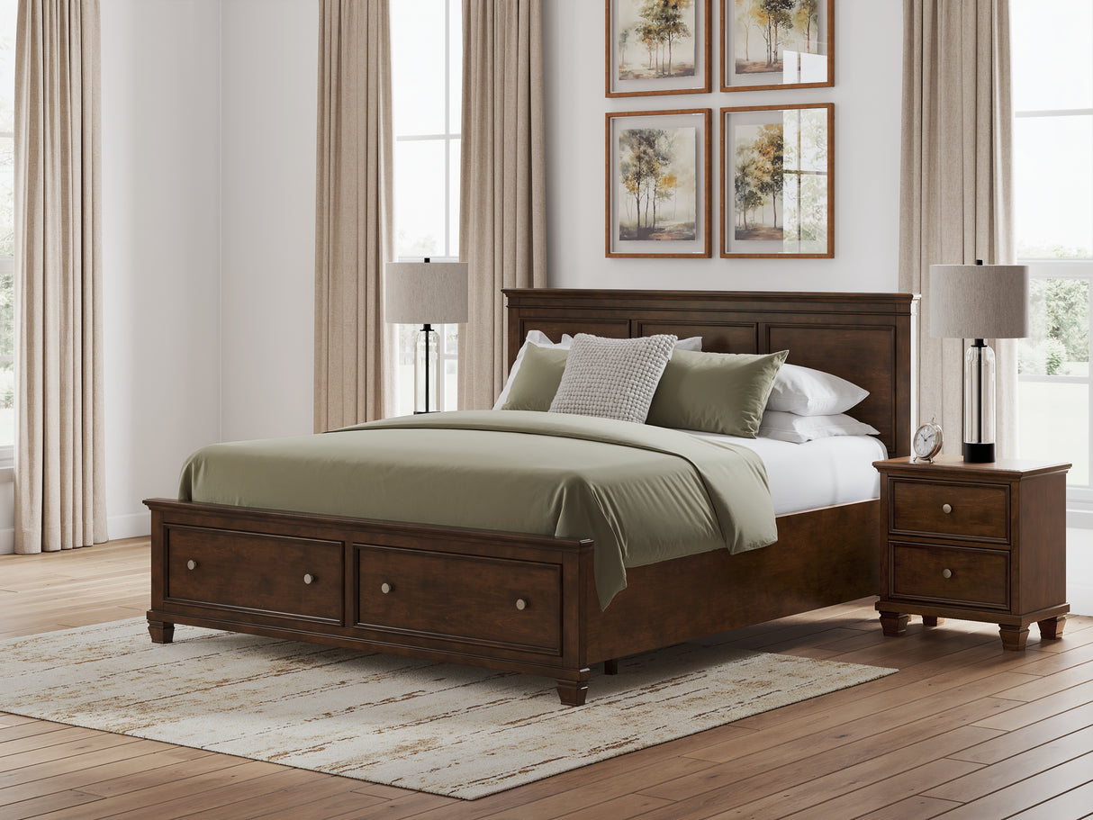 Danabrin California King Panel Storage Bed with Dresser and Chest in Brown from Ashley - Luna Furniture