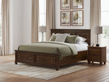 Danabrin California King Panel Storage Bed with Dresser and Chest in Brown from Ashley - Luna Furniture