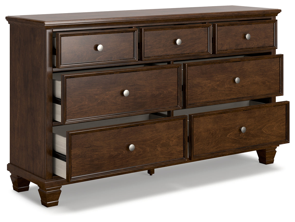 Danabrin California King Panel Storage Bed with Dresser and Chest in Brown from Ashley - Luna Furniture