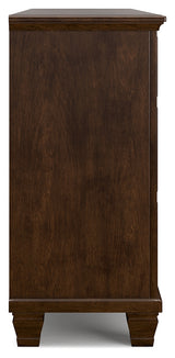 Danabrin California King Panel Storage Bed with Dresser and Chest in Brown from Ashley - Luna Furniture