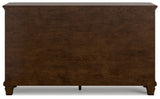 Danabrin California King Panel Storage Bed with Dresser and Chest in Brown from Ashley - Luna Furniture