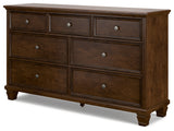 Danabrin California King Panel Storage Bed with Dresser and Chest in Brown from Ashley - Luna Furniture