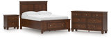 Danabrin Full Panel Storage Bed with Dresser and Nightstand in Brown from Ashley Furniture - Luna Furniture