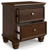 Danabrin King Panel Bed with Mirrored Dresser and 2 Nightstands in Brown from Ashley - Luna Furniture