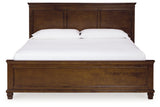 Danabrin King Panel Bed with Mirrored Dresser and 2 Nightstands in Brown from Ashley - Luna Furniture