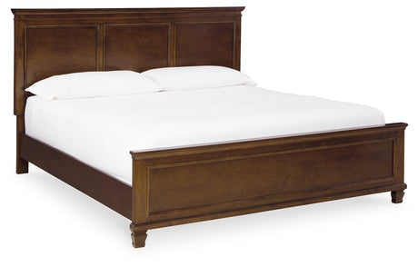 Danabrin King Panel Bed with Mirrored Dresser and Chest in Brown from Ashley - Luna Furniture