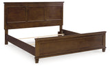 Danabrin King Panel Bed with Mirrored Dresser and Nightstand in Brown from Ashley - Luna Furniture