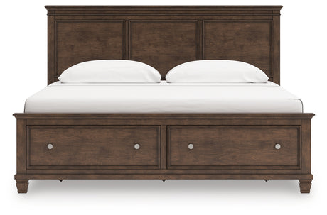Danabrin King Panel Storage Bed with Dresser and Chest in Brown from Ashley - Luna Furniture