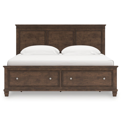 Danabrin King Panel Storage Bed with Dresser in Brown from Ashley - Luna Furniture