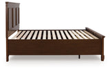 Danabrin King Panel Storage Bed with Mirrored Dresser and Nightstand in Brown from Ashley - Luna Furniture