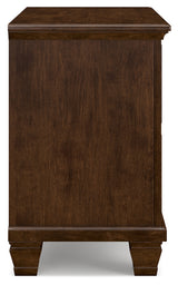 Danabrin King Panel Storage Bed with Mirrored Dresser and Nightstand in Brown from Ashley - Luna Furniture
