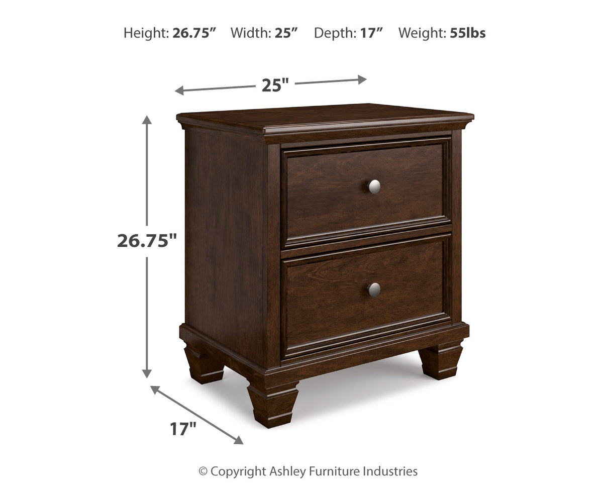 Danabrin King Panel Storage Bed with Mirrored Dresser and Nightstand in Brown from Ashley - Luna Furniture
