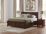 Danabrin King Panel Storage Bed with Mirrored Dresser and Nightstand in Brown from Ashley - Luna Furniture