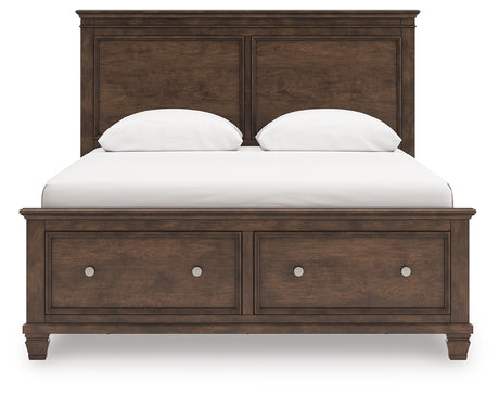Danabrin Queen Panel Storage Bed with Dresser and Nightstand in Brown from Ashley - Luna Furniture