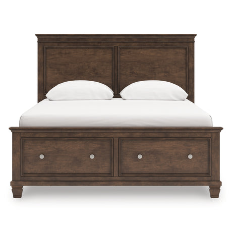 Danabrin Queen Panel Storage Bed with Dresser in Brown from Ashley - Luna Furniture