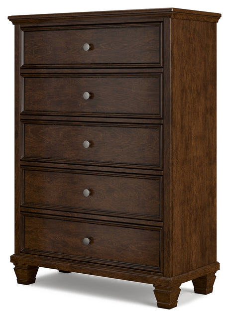 Danabrin Twin Panel Storage Bed with Dresser and Chest in Brown from Ashley - Luna Furniture