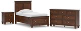 Danabrin Twin Panel Storage Bed with Dresser and Nightstand in Brown from Ashley Furniture - Luna Furniture