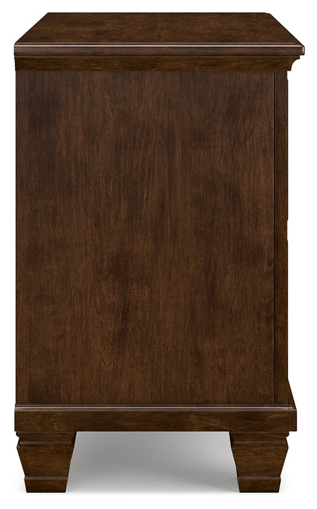 Danabrin Twin Panel Storage Bed with Mirrored Dresser and Nightstand in Brown from Ashley - Luna Furniture