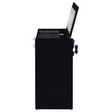 Danbury 3-drawer Makeup Vanity & Stool Set Black High Gloss from Coaster - Luna Furniture
