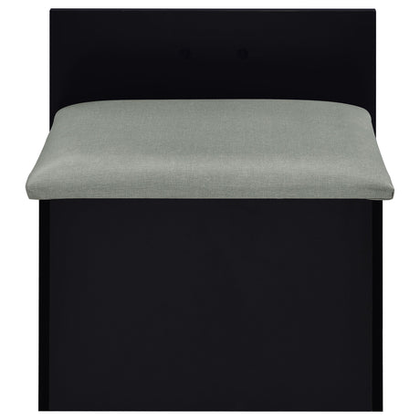 Danbury 3-drawer Makeup Vanity & Stool Set Black High Gloss from Coaster - Luna Furniture