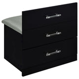 Danbury 3-drawer Makeup Vanity & Stool Set Black High Gloss from Coaster - Luna Furniture