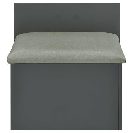Danbury 3-drawer Makeup Vanity & Stool Set Grey High Gloss from Coaster - Luna Furniture