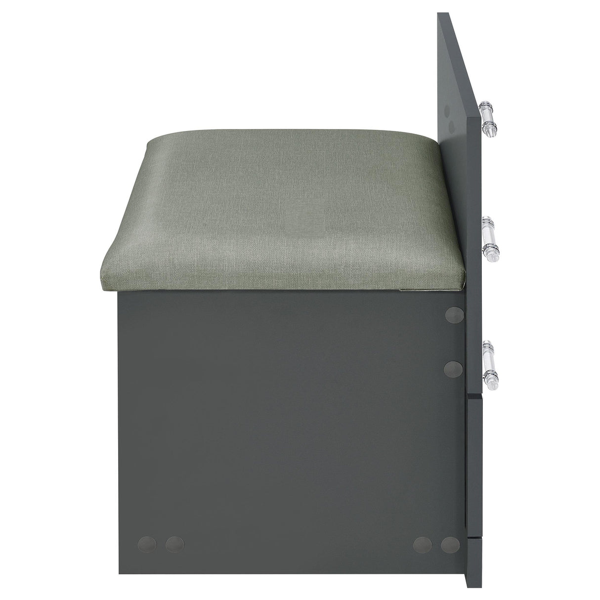 Danbury 3-drawer Makeup Vanity & Stool Set Grey High Gloss from Coaster - Luna Furniture