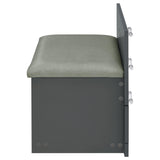 Danbury 3-drawer Makeup Vanity & Stool Set Grey High Gloss from Coaster - Luna Furniture