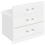 Danbury 3-drawer Makeup Vanity & Stool Set White High Gloss from Coaster - Luna Furniture