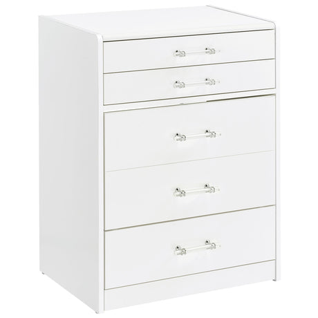 Danbury 3-drawer Makeup Vanity & Stool Set White High Gloss from Coaster - Luna Furniture