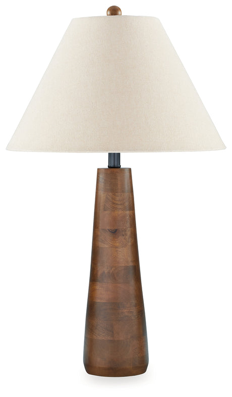 Danset 2-Piece Table Lamp Set in Brown from Ashley - Luna Furniture
