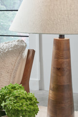 Danset 2-Piece Table Lamp Set in Brown from Ashley - Luna Furniture