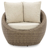 Danson 2 Swivel Lounge Chairs and End Table from Ashley Furniture - Luna Furniture