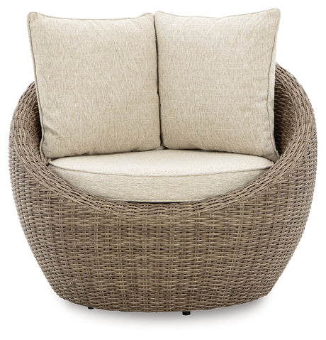 Danson 2 Swivel Lounge Chairs and End Table from Ashley Furniture - Luna Furniture