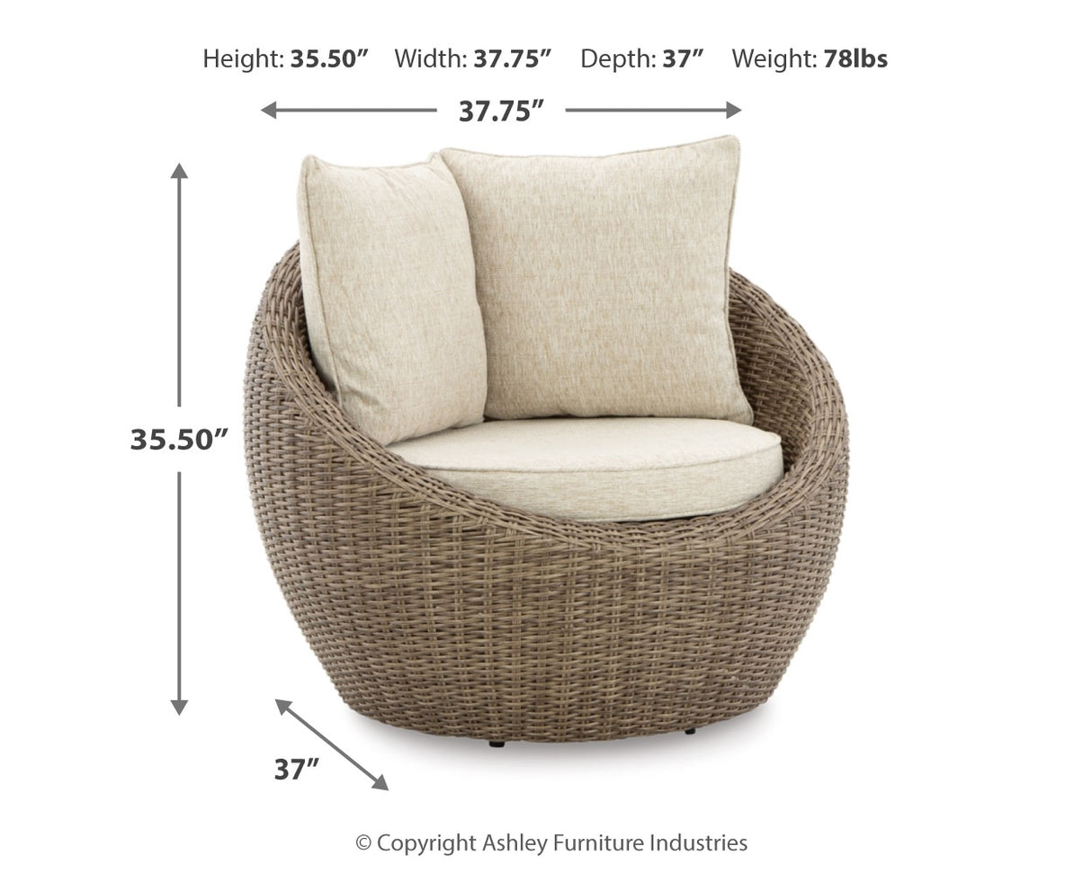 Danson 2 Swivel Lounge Chairs and End Table from Ashley Furniture - Luna Furniture
