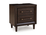 Dantenton Merlot Nightstand from Ashley - Luna Furniture