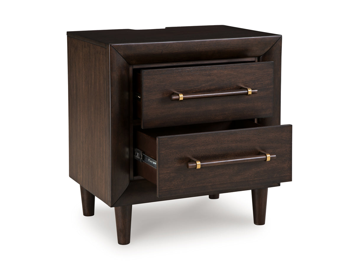 Dantenton Merlot Nightstand from Ashley - Luna Furniture