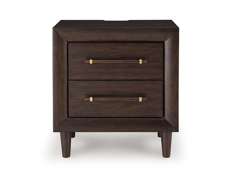 Dantenton Merlot Nightstand from Ashley - Luna Furniture