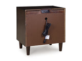 Dantenton Merlot Nightstand from Ashley - Luna Furniture