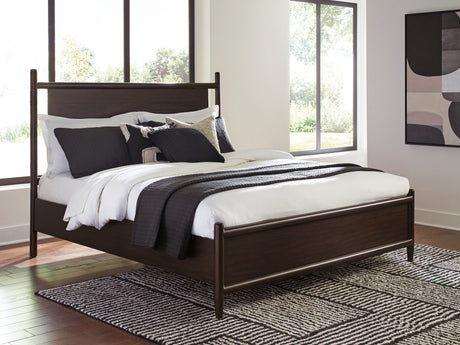 Dantenton Merlot Queen Panel Bed from Ashley - Luna Furniture